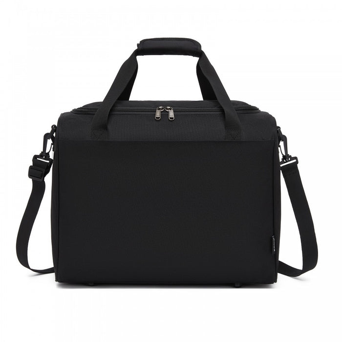 TVK2526 - Kono Spacious Airline-Approved Cabin Travel Duffel (40×30×20 cm) - Roomy Weekender with U-Zip Opening - Black