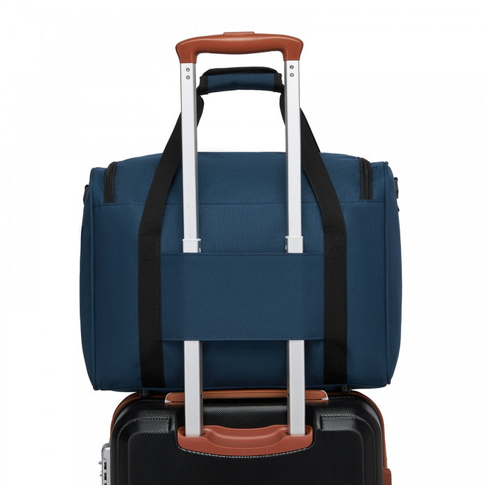 TVK2526 - Kono Spacious Airline-Approved Cabin Travel Duffel (40×30×20 cm) - Roomy Weekender with U-Zip Opening - Navy