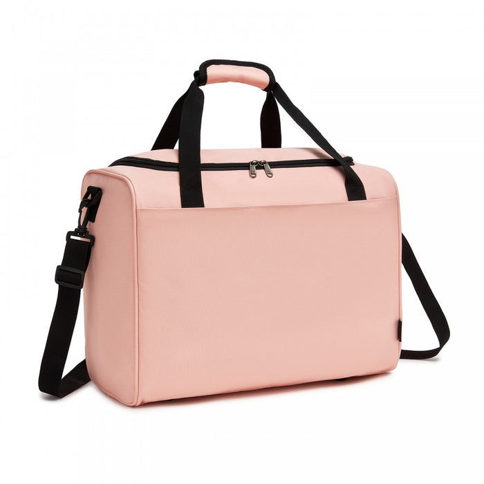 TVK2526 - Kono Spacious Airline-Approved Cabin Travel Duffel (40×30×20 cm) - Roomy Weekender with U-Zip Opening - Pink