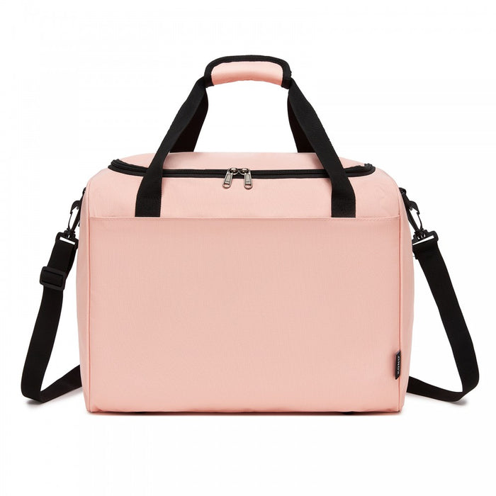 TVK2526 - Kono Spacious Airline-Approved Cabin Travel Duffel (40×30×20 cm) - Roomy Weekender with U-Zip Opening - Pink