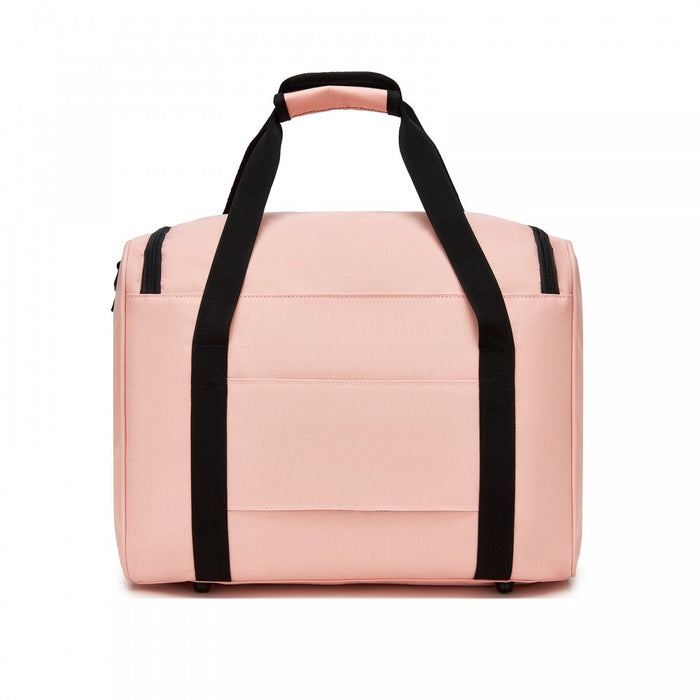 TVK2526 - Kono Spacious Airline-Approved Cabin Travel Duffel (40×30×20 cm) - Roomy Weekender with U-Zip Opening - Pink