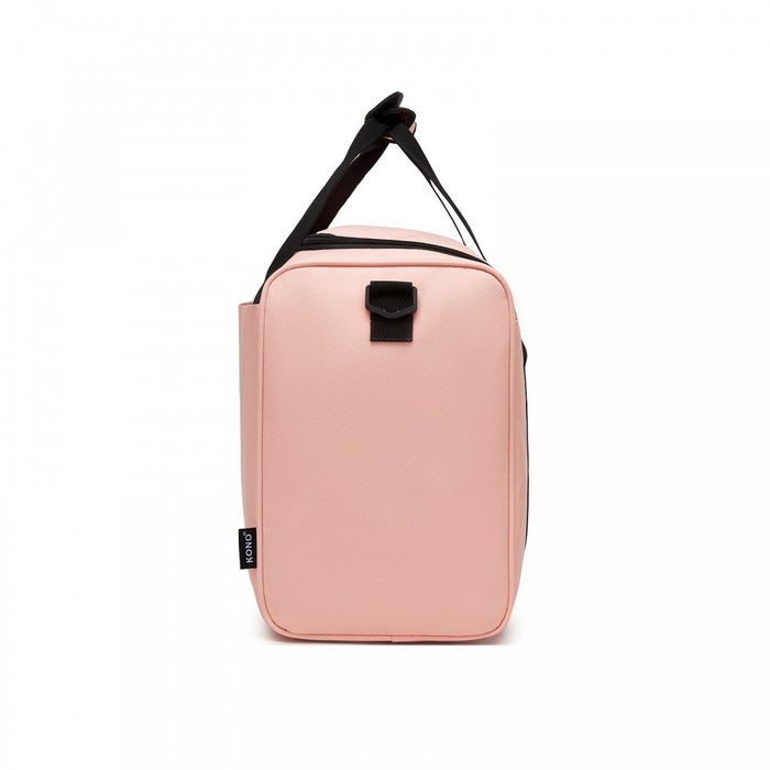 TVK2526 - Kono Spacious Airline-Approved Cabin Travel Duffel (40×30×20 cm) - Roomy Weekender with U-Zip Opening - Pink