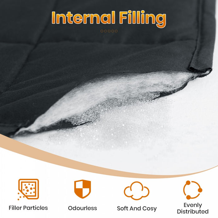 W-BLANKET - Good Nite Lightweight Edition Weighted Blanket 150×200 cm - Glass Beads, Breathable Microfibre, Even Weight for Calm, Cosy Sleep - Grey