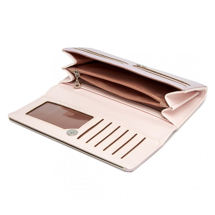 WTM2454 - Miss Lulu Sleek and Elegant Long Wallet for Women– A Timeless Accessory - Purple