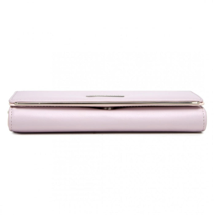 WTM2454 - Miss Lulu Sleek and Elegant Long Wallet for Women– A Timeless Accessory - Purple