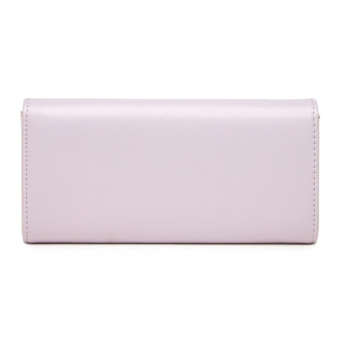WTM2454 - Miss Lulu Sleek and Elegant Long Wallet for Women– A Timeless Accessory - Purple