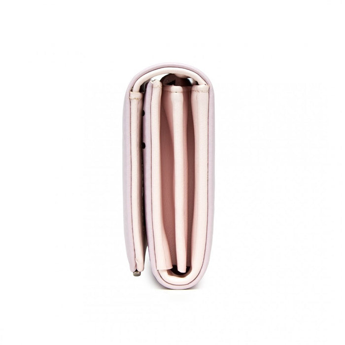 WTM2454 - Miss Lulu Sleek and Elegant Long Wallet for Women– A Timeless Accessory - Purple