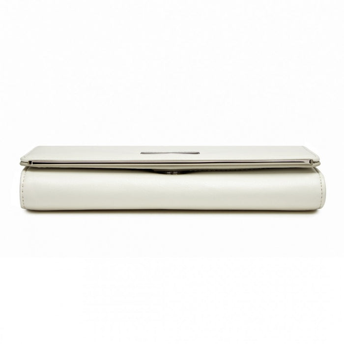 WTM2454 - Miss Lulu Sleek and Elegant Long Wallet for Women– A Timeless Accessory - White