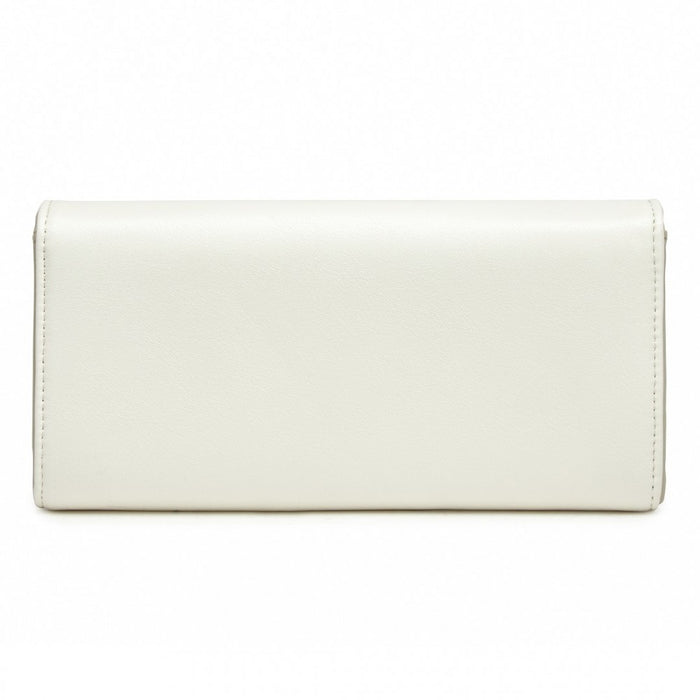 WTM2454 - Miss Lulu Sleek and Elegant Long Wallet for Women– A Timeless Accessory - White