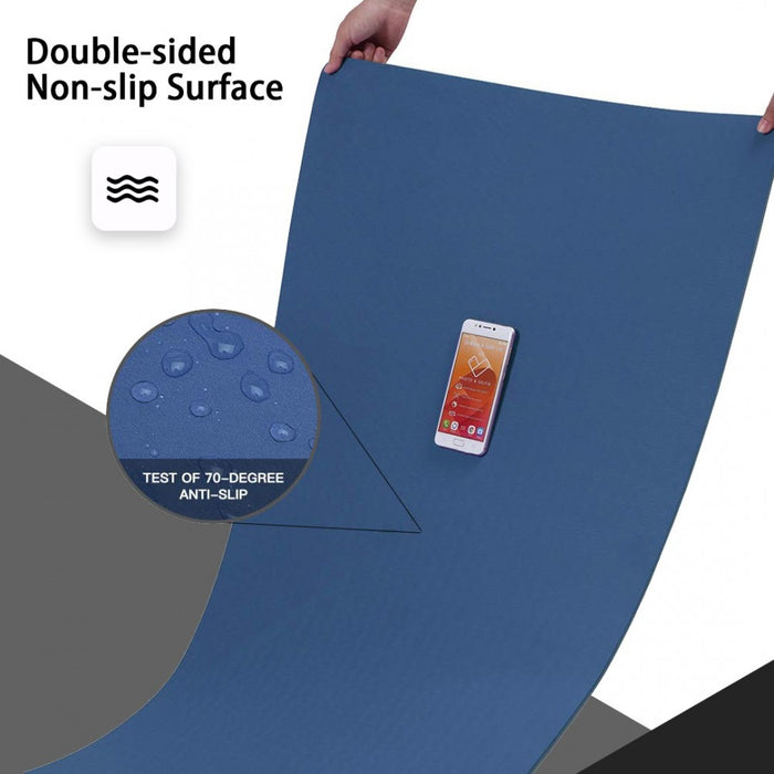 Yoga-1 - Kono TPE Non-slip Classic Yoga Mat - Navy And Blue