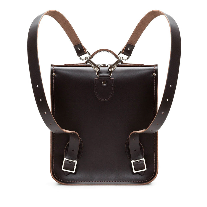 Handmade Leather City Backpack - Dark Brown