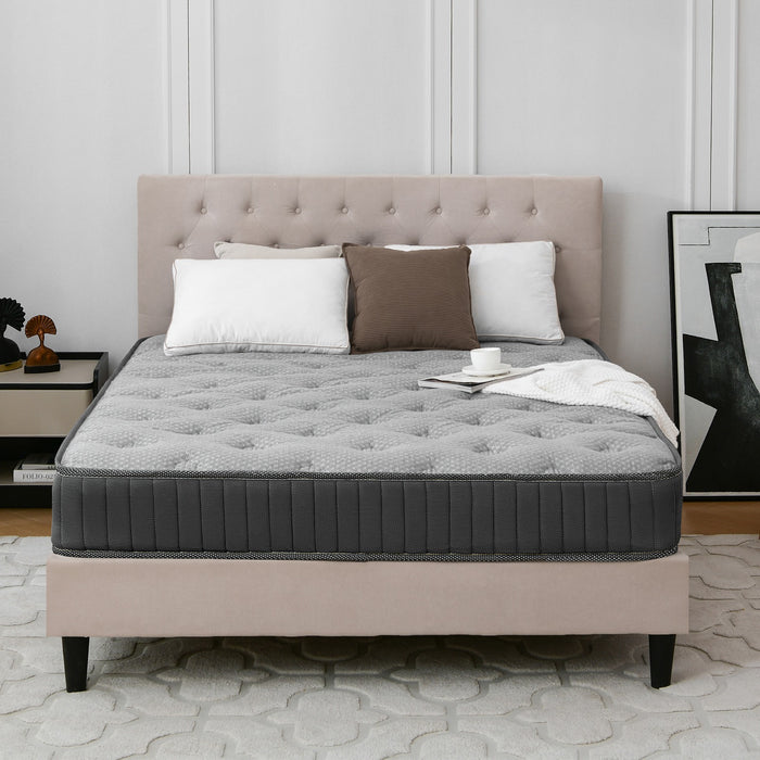 MTS009 - Good Nite 18cm Medium Firm Memory Foam and Bonnell Spring Mattress – Pressure Relief, Cooler Sleep - 90x190x18cm