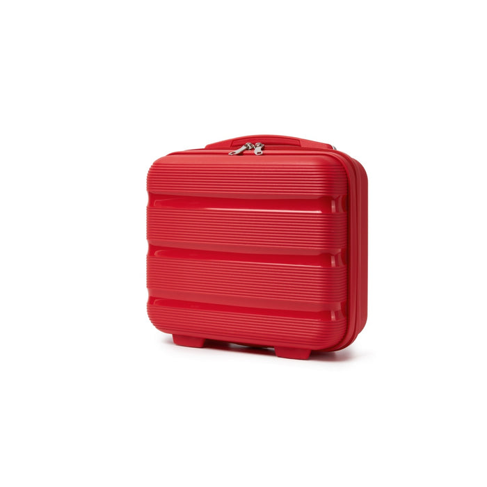 KSK2492 - Kono 12-Inch PP Hardshell Lightweight Vanity Case for Travel & Daily Use - Red