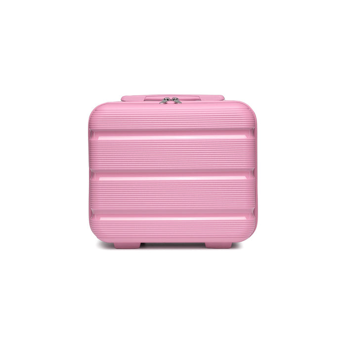 KSK2492 - Kono 12-Inch PP Hardshell Lightweight Vanity Case for Travel & Daily Use - Pink