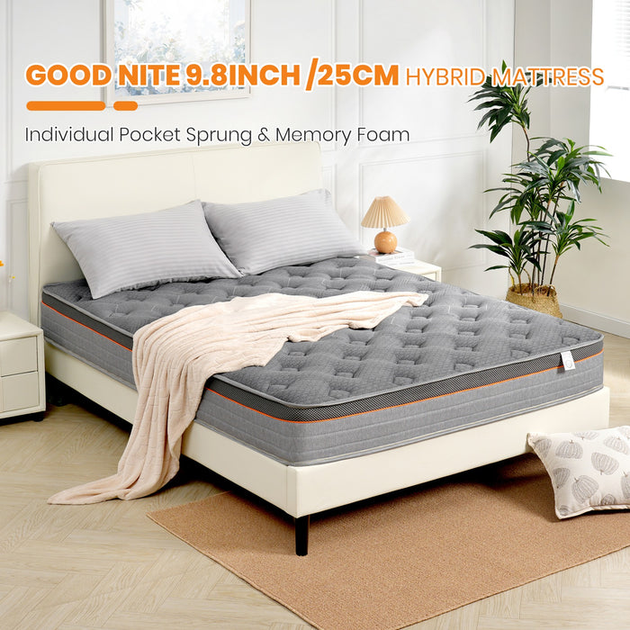 MTS007 - Good Nite 7-Zone Hybrid Pocket Springs Medium-Firm Mattress with 3D Breathable Fabric - 90×190×25cm