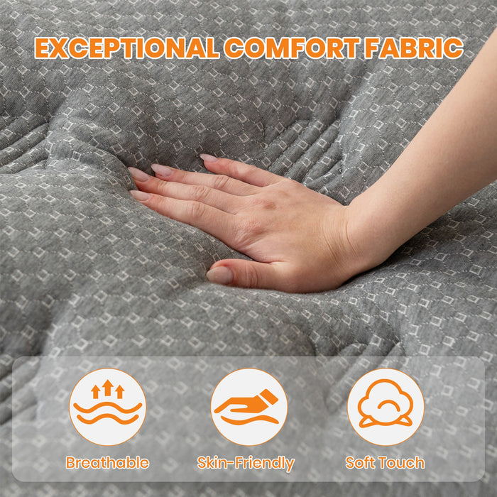 MTS009 - Good Nite 18cm Medium Firm Memory Foam and Bonnell Spring Mattress – Pressure Relief, Cooler Sleep - 150x190x18cm