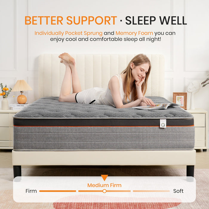 MTS007 - Good Nite 7-Zone Hybrid Pocket Springs Medium-Firm Mattress with 3D Breathable Fabric - 90×190×25cm
