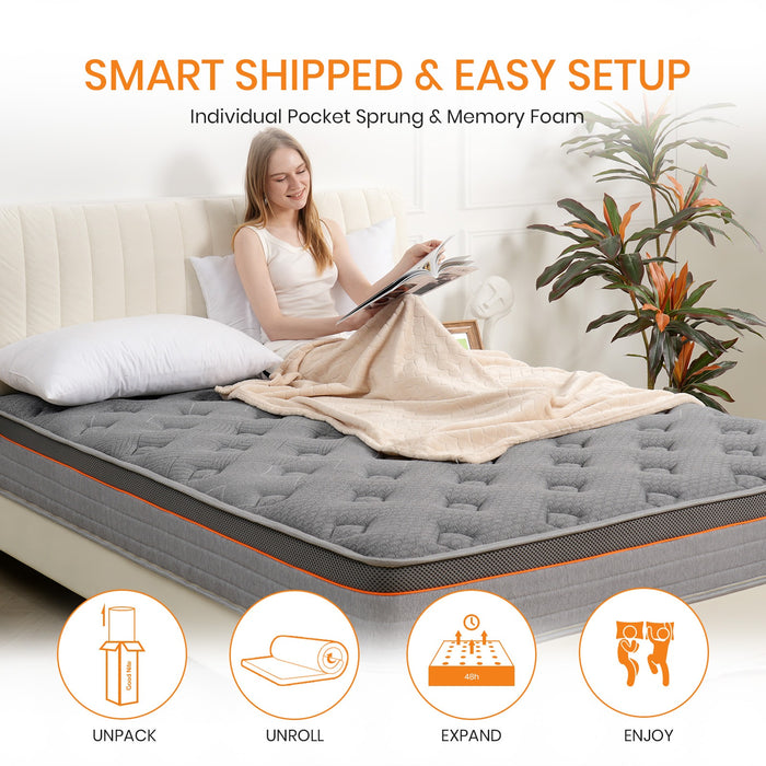 MTS007 - Good Nite 7-Zone Hybrid Pocket Springs Medium-Firm Mattress with 3D Breathable Fabric - 90×190×25cm