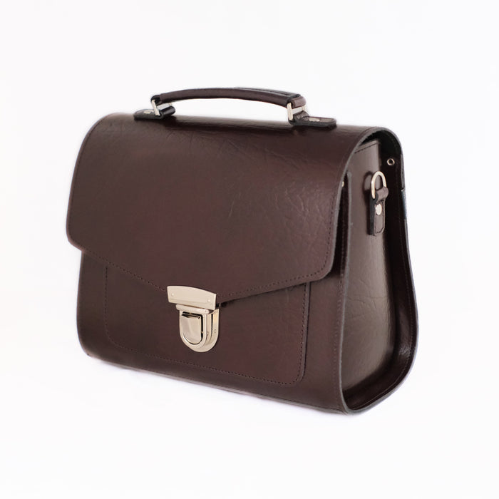 Executive Handmade Leather Sugarcube Grande - Marsala Red