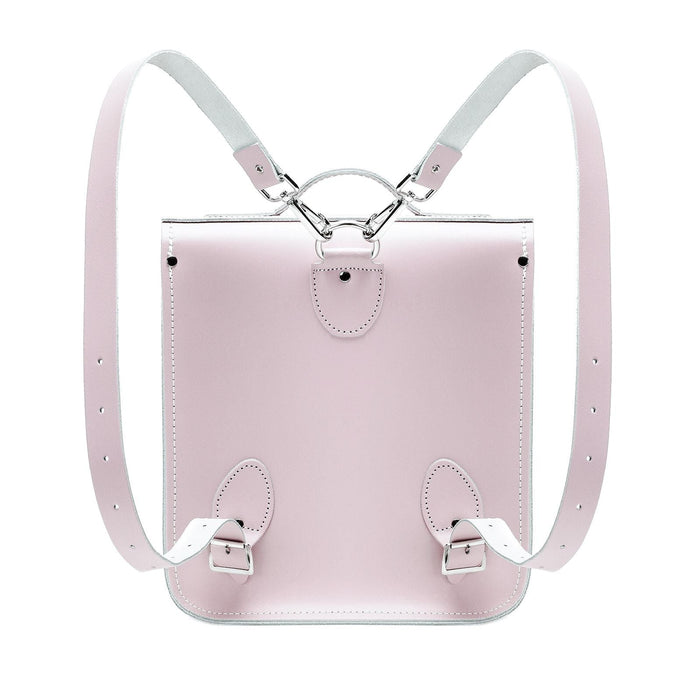 Handmade Leather City Backpack - Rose Quartz