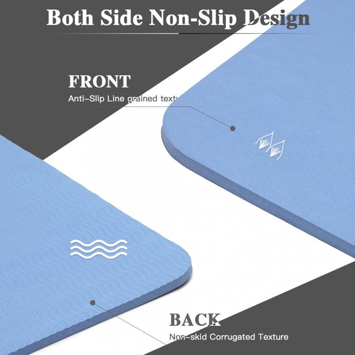 Yoga-1 - Kono TPE Non-slip Classic Yoga Mat - Blue