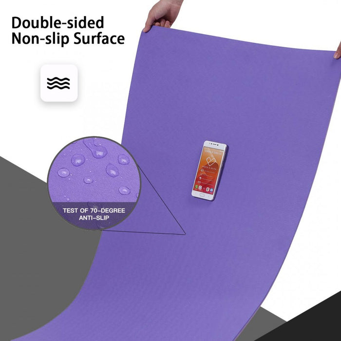 Yoga-1 - Kono TPE Non-slip Classic Yoga Mat - Violet And Lilac